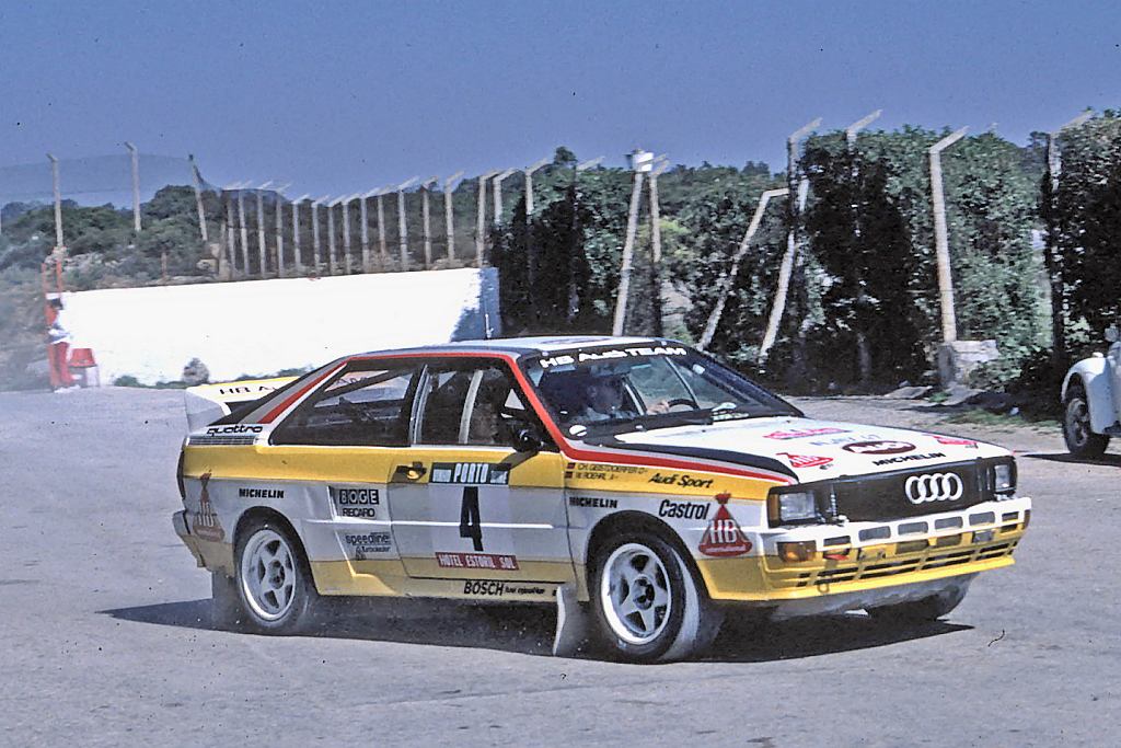 Audi Quattro w czasie rajdu Portugalii w 1984 roku